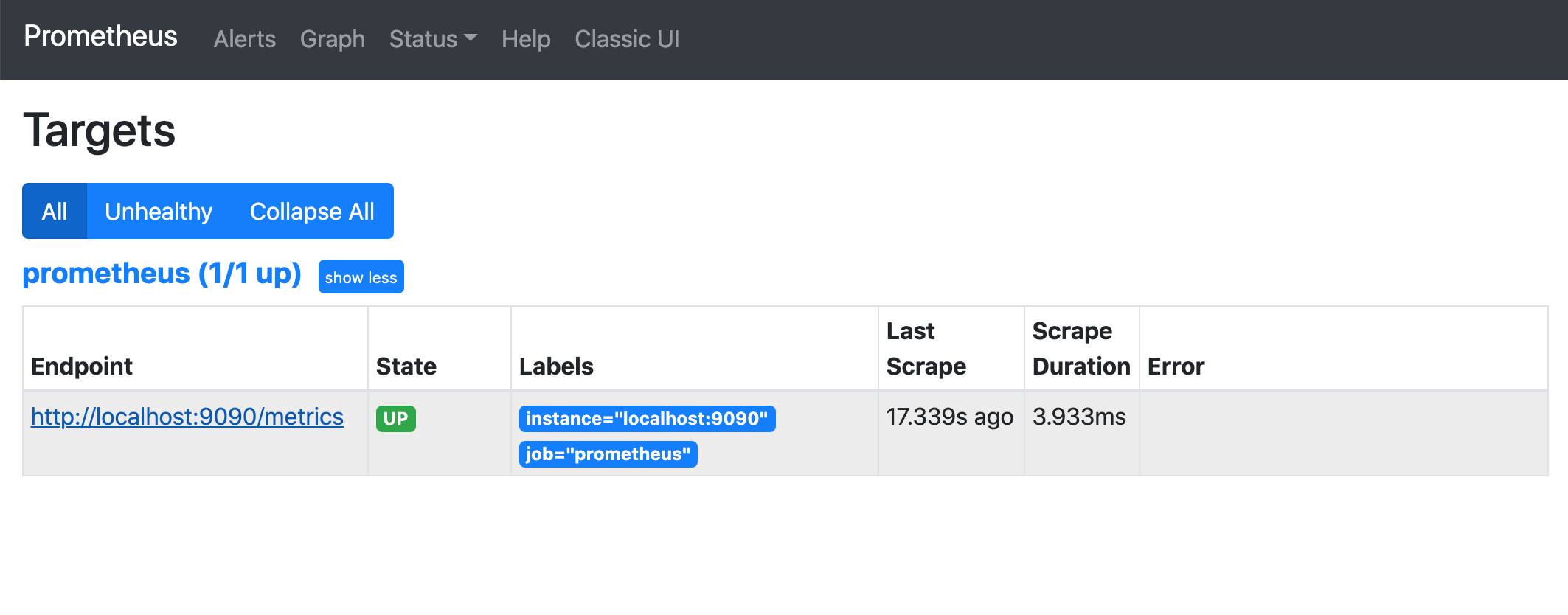 Prometheus 抓取目标列表